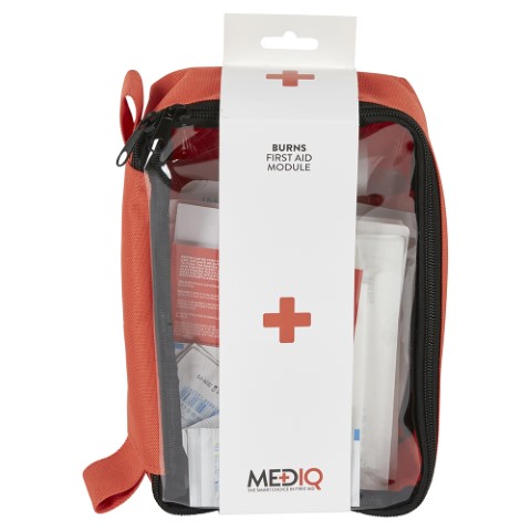 MEDIQ INCIDENT READY FIRST AID MODULE BURNS IN DARK ORANGE SOFTPACK